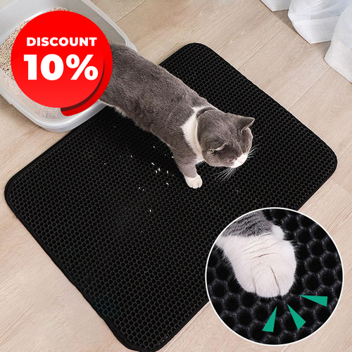 Pet Cat Litter Mat EVA Double-Layer Cat Litter Trapper Mats with Waterproof Bottom Non-slip Pet Litter Cat Mat Layer kattenmand