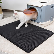 Load image into Gallery viewer, Pet Cat Litter Mat EVA Double-Layer Cat Litter Trapper Mats with Waterproof Bottom Non-slip Pet Litter Cat Mat Layer kattenmand